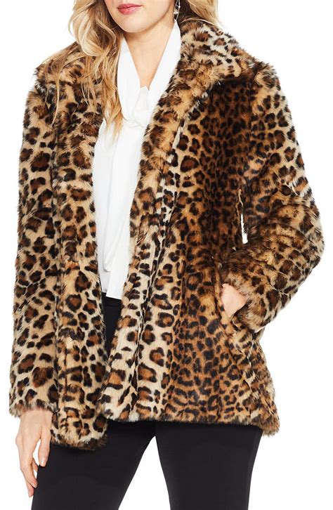 faux animal print coat|faux fur jacket leopard print.